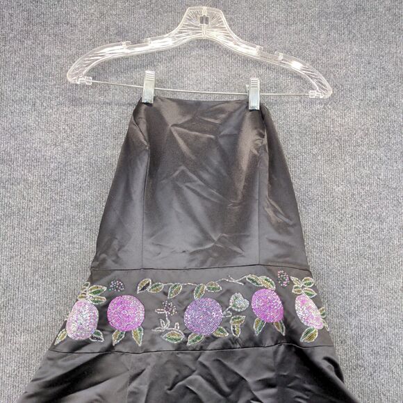Frederick's of Hollywood Black Strapless Dress with Purple Accents - Picture 3 of 11